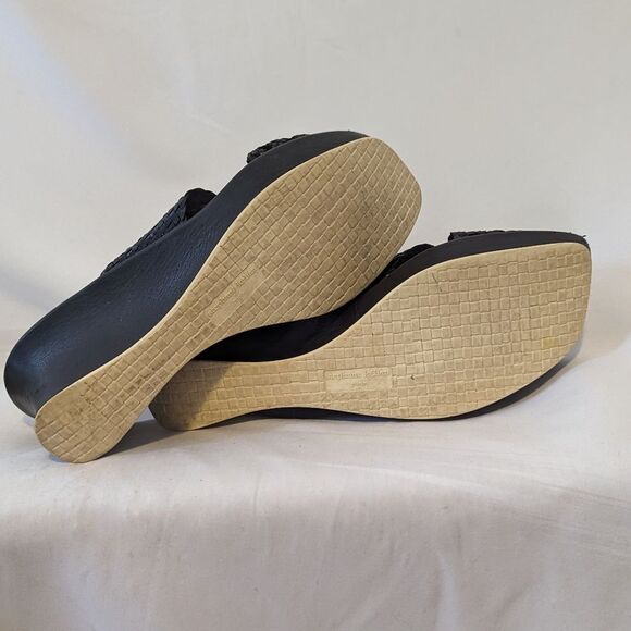 Stephane Kelian Y2K Woven Leather Wedge Slip On Sandal - 9.5 - Picture 6 of 7
